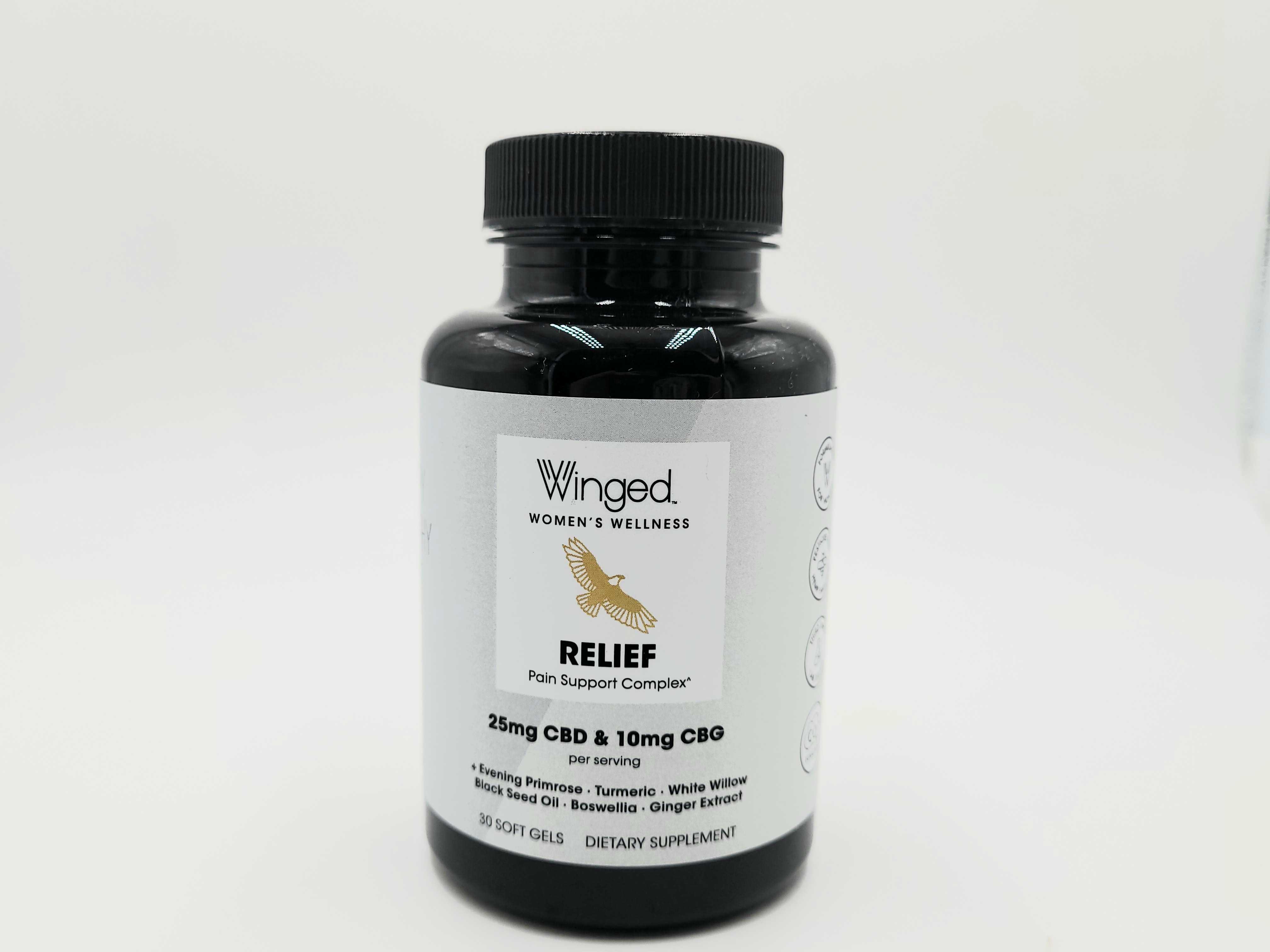 Relief Pain Support CBD Soft Gels – Winged Wellness