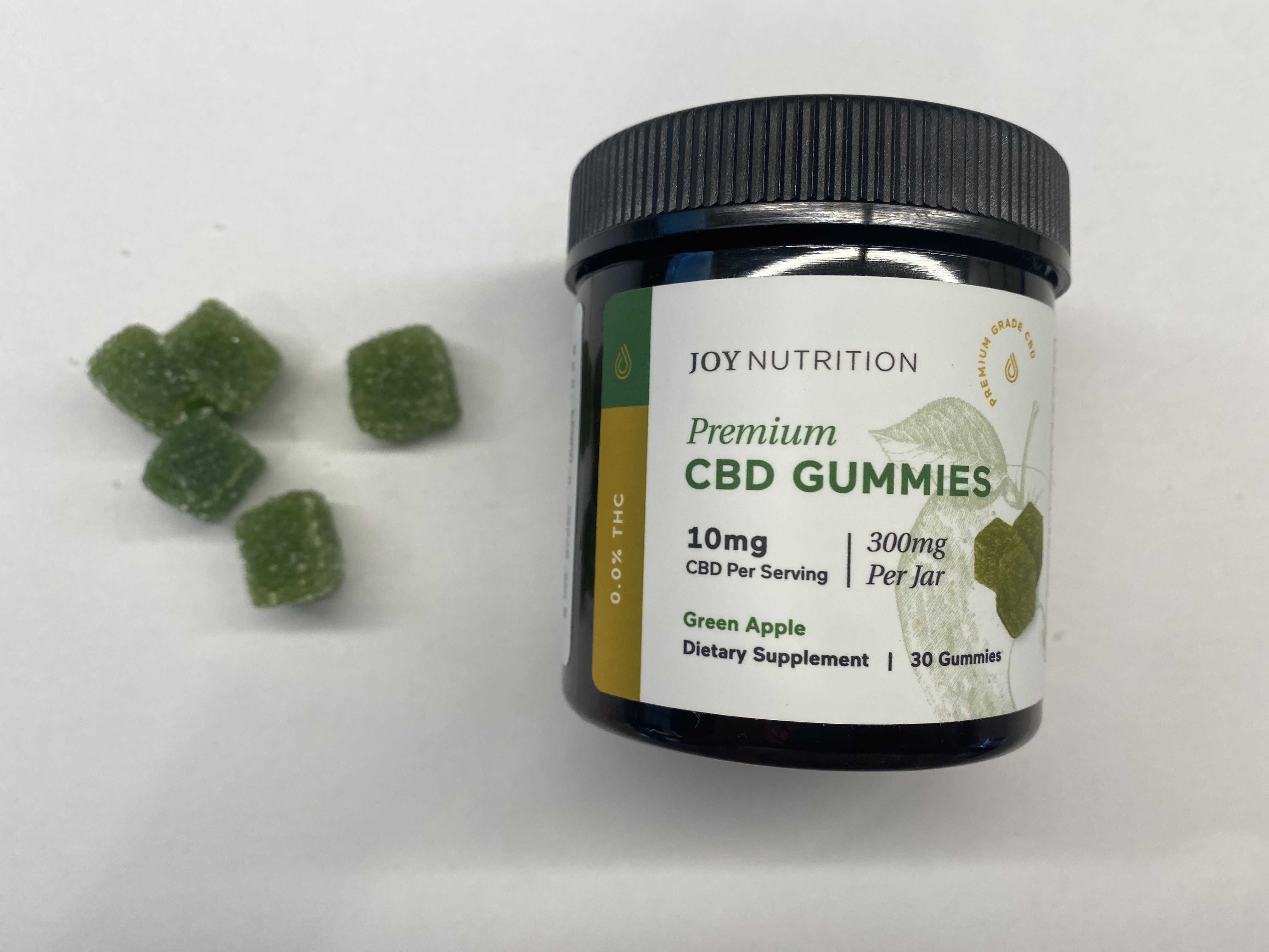 Organic CBD Gummies : Green Apple 30 Pack 10mg - Joy Organics