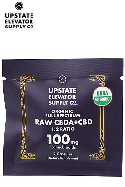 100mg Organic Full Spectrum Raw CBDA+CBD Capsules Sample Pack