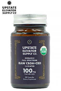  100mg Organic Full Spectrum Raw CBDA+CBD Capsules