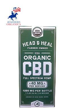 Head & Heal: Organic Full Spectrum CBD Tincture 1200mg 30ml