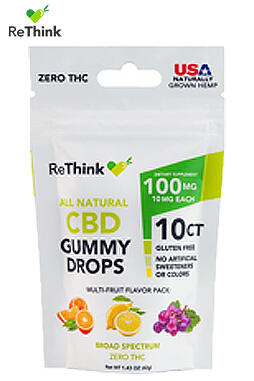 ReThink CBD Hemp Gummy Drops – 300MG