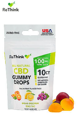 ReThink Hemp CBD Gummy Drops – 100MG