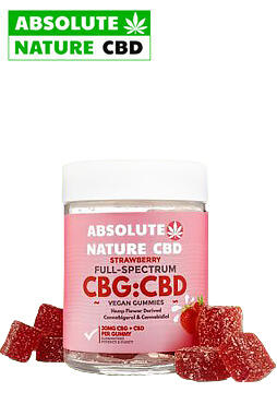 CBG:CBD Strawberry Flavor Fruit Gummies – 15mg CBD 30ct