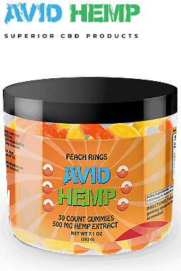 Peach Gummy Rings 500mg 30ct