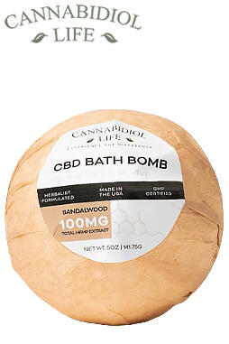 CBD Isolate Bath Bombs: 100mg