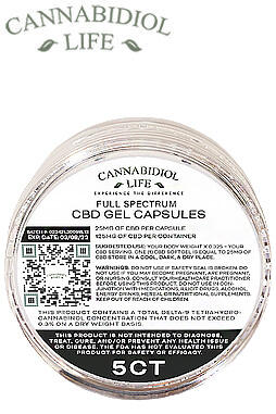 Full Spectrum CBD Gel Capsules 125mg 5ct