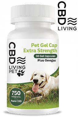 CBD Living Pet Capsules Extra Strength 25 MG 30 Count