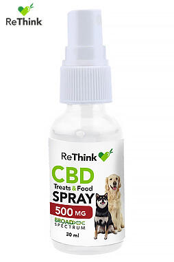 ReThink Beef Flavored CBD Food & Oral Spray for Pets 500mg