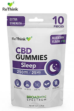 ReThink CBD Gummy Drops – Sleep – 10ct 250mg