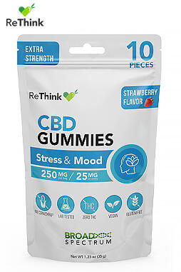 ReThink CBD Gummy Drops – Stress & Mood – 10ct 250mg