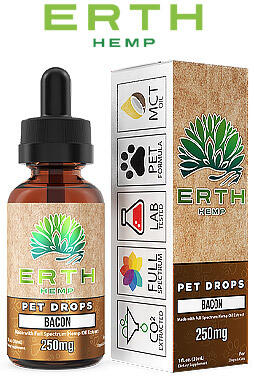 True Full Spectrum CBD Oil Extract Pet Drops - Bacon 250mg