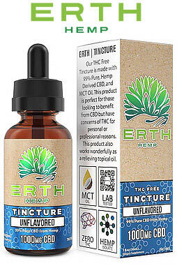 CBD Oil Tincture - THC Free 1000mg