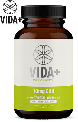 New Vida+ Capsules Regular 10mg CBD - 60 Capsules