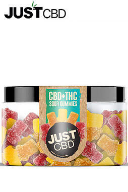 CBD + THC Sour Gummies 2.6oz jar