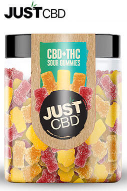 CBD + THC Sour Gummies 10.5oz jar