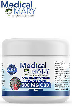 500 mg CBD Pain Relief Cream with Arnica, Eucalyptus, Vitamin E