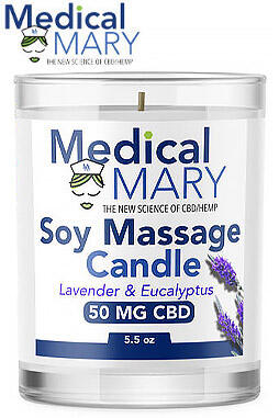 CBD 50 mg Lavender & Eucalyptus Massage Candle