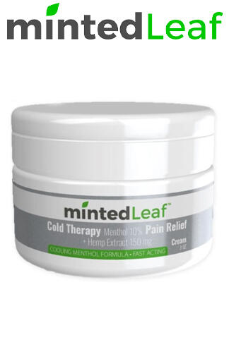 Mintedleaf Cold Therapy Menthol 10% Pain Relief Cream + Hemp Extract