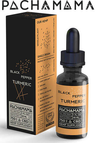 Pachamama - CBD Tincture - Black Pepper Turmeric -1750mg