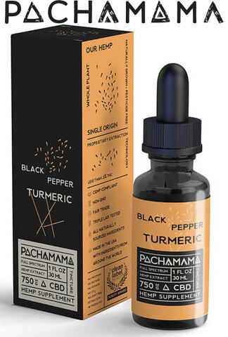 Pachamama - CBD Tincture - Black Pepper Turmeric - 750mg