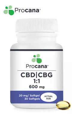 CBD | CBG 1:1 (Balance Formula) Softgels 300mg CBD