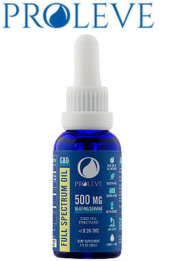 Proleve - CBD Tincture - Full Spectrum Oil - 500mg