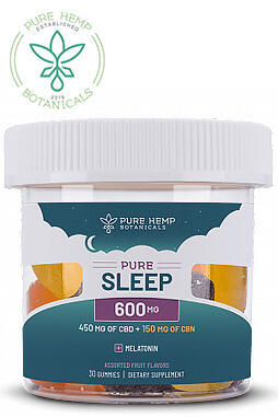 600mg Pure Sleep CBD+CBN Gummies 30ct