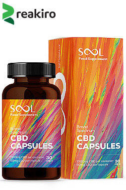 Sool Broad Spectrum CBD Gel Capsules 1500mg, 30pcs