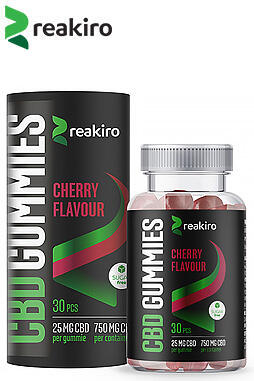 CBD Vegan Gummies Cherry 750mg, 30pcs, Sugar free