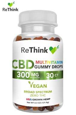 ReThink Hemp CBD Gummy Drops – Multi-Fruit – 30CT | 300MG