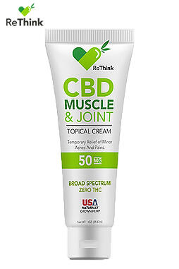 ReThink CBD Muscle & Joint Topical Cream – 1oz | 50MG