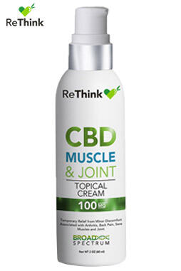 ReThink CBD Muscle & Joint Cream Pump – 100MG