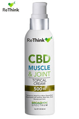 ReThink CBD Muscle & Joint Cream Pump – 500MG (Scented)