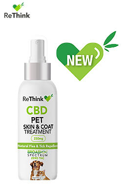 ReThink CBD Pet Skin & Coat Treatment- 250MG