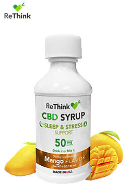 ReThink Hemp CBD Sleep Support Syrup – Mango 50MG
