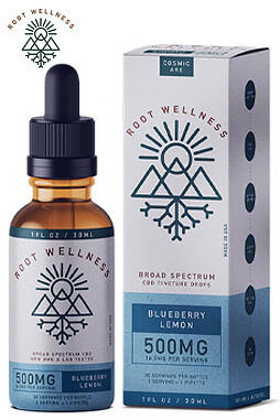 Root Wellness - CBD Tincture - Broad Spectrum Blueberry Lemon - 500mg