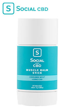 Social - CBD Topical - Cooling Mint Muscle Balm Stick - 400mg