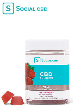 Original CBD Gummies Red Raspberry - 750mg 60 ct