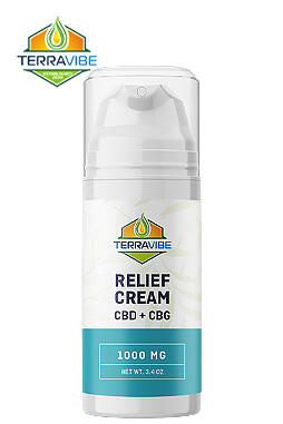 Relief Cream CBD + CBG 1000mg 3.4 oz