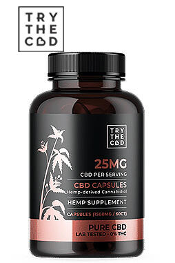 CBD Capsules THC Free 25mg 60ct