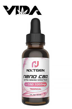NXTGEN Broad Spectrum NANOZORB™ CBD Oil 1000mg 30ml
