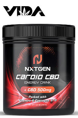 Cardio Energy Powder Drink Mix CBD + Vitamins & COQ10