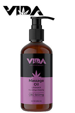 CBD Infused Massage Oil Lavender 1000mg