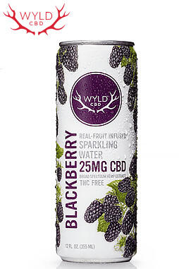 Wyld CBD Blackberry Sparkling Water – 25MG