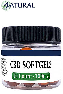 Broad Spectrum CBD Softgels Nano CBD Oil 100mg 10ct