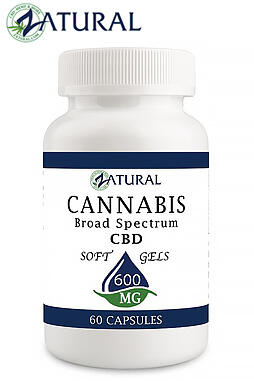 Broad Spectrum CBD Softgels Nano CBD Oil 600mg 60ct