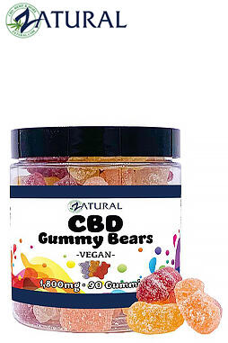 CBD Gummy Bears - Vegan, Organic, Broad Spectrum 20mg per Gummy 90ct