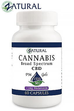 Broad Spectrum CBD Softgels with Melatonin Nano CBD Oil 25mg 60ct