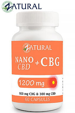 CBG Capsules With Nano CBD 300mg CBD 60ct